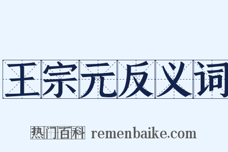 王宗元反义词是什么意思的图片